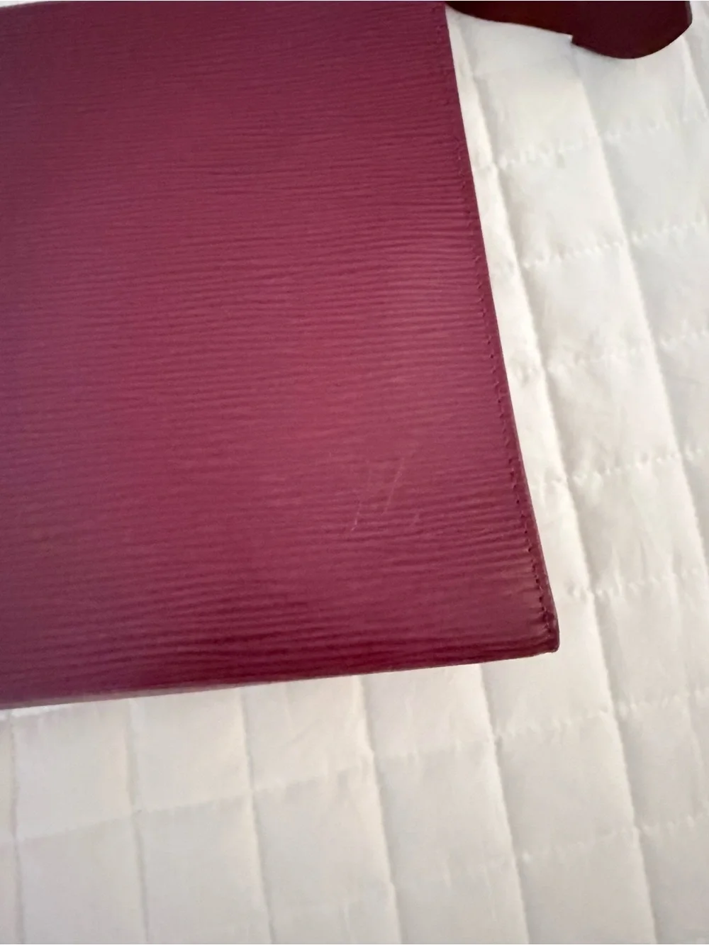 Louis Vuitton Women's Textured Clutch Makeup Bag in Fushia NEW.